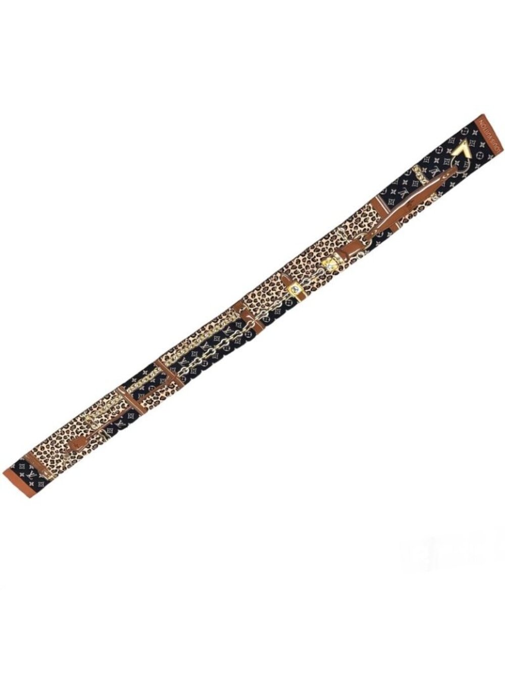 Louis Vuitton Silk Bandeau Wild at Heart Monogram Leopard Print Scarf - Picture 8 of 8